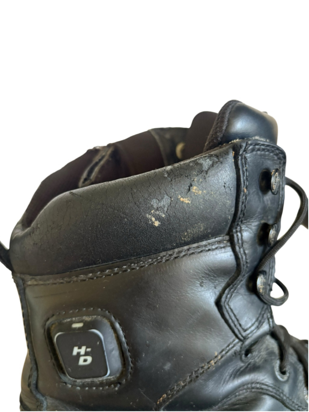 Harley-Davidson Men's Black Leather Waterproof Heated Boots. D98314 NO CHARGER - Picture 12 of 13